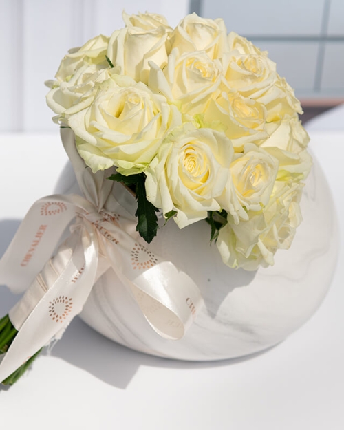 זר כלה הלן הלבנה