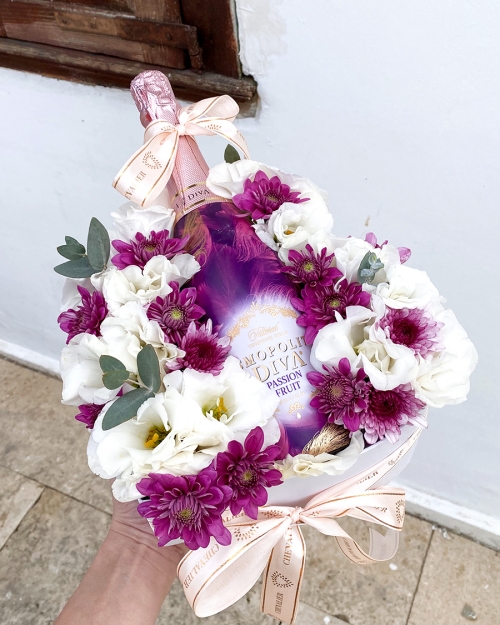 סידור לב שמפנייה ויולט