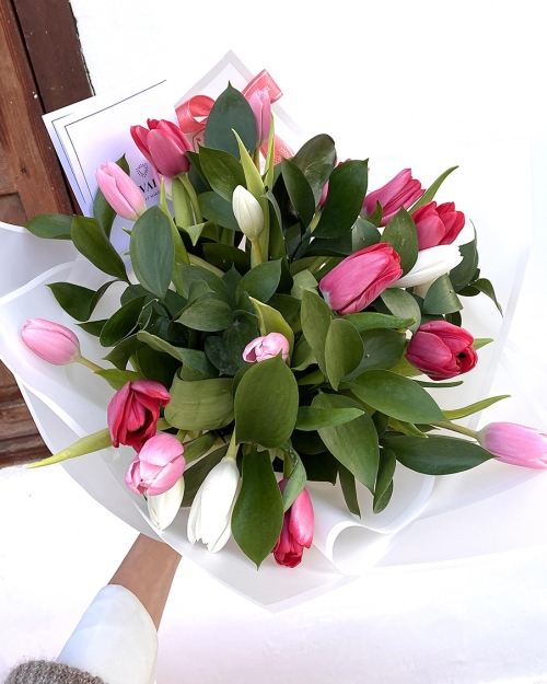 זר טוליפ פינק מיקס