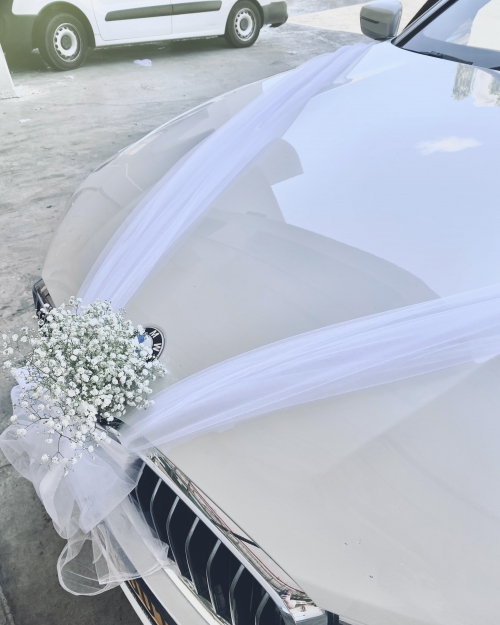 קישוט רכב חתן כלה קלאסי
